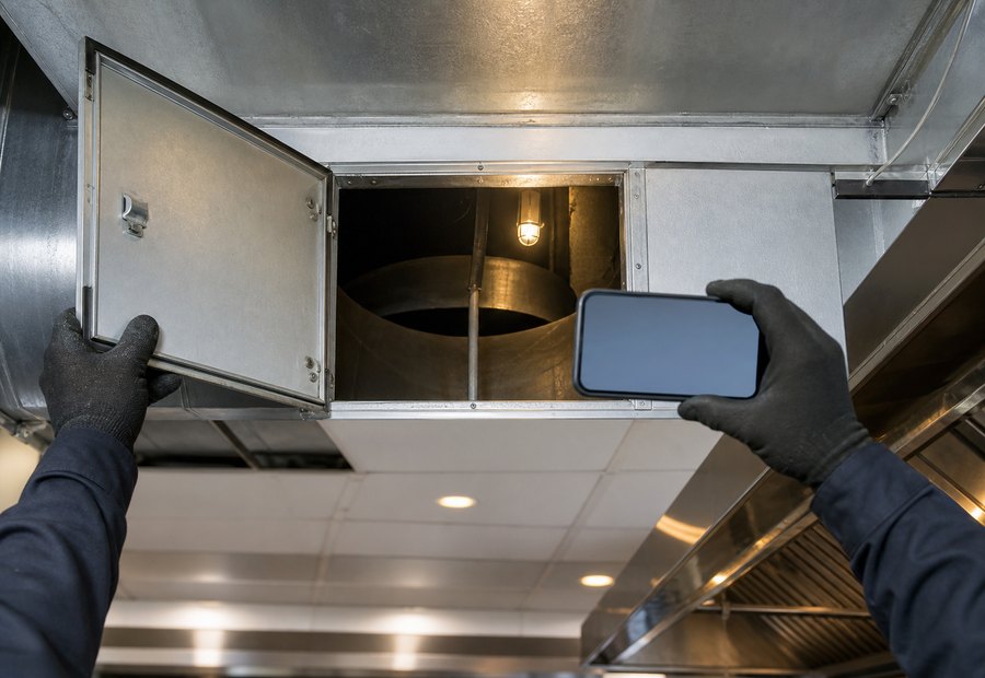 Imagen de Limpieza de conductos y campanas: evidencia del aviso - Local o instalación