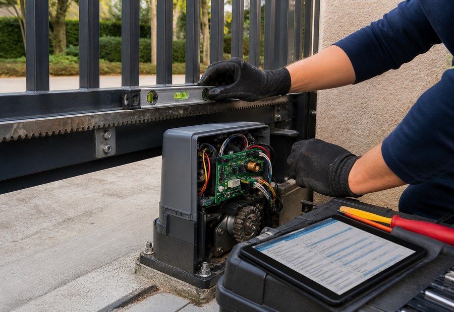 Imagen de Puertas automáticas: ejecucion del trabajo - Aviso de acceso