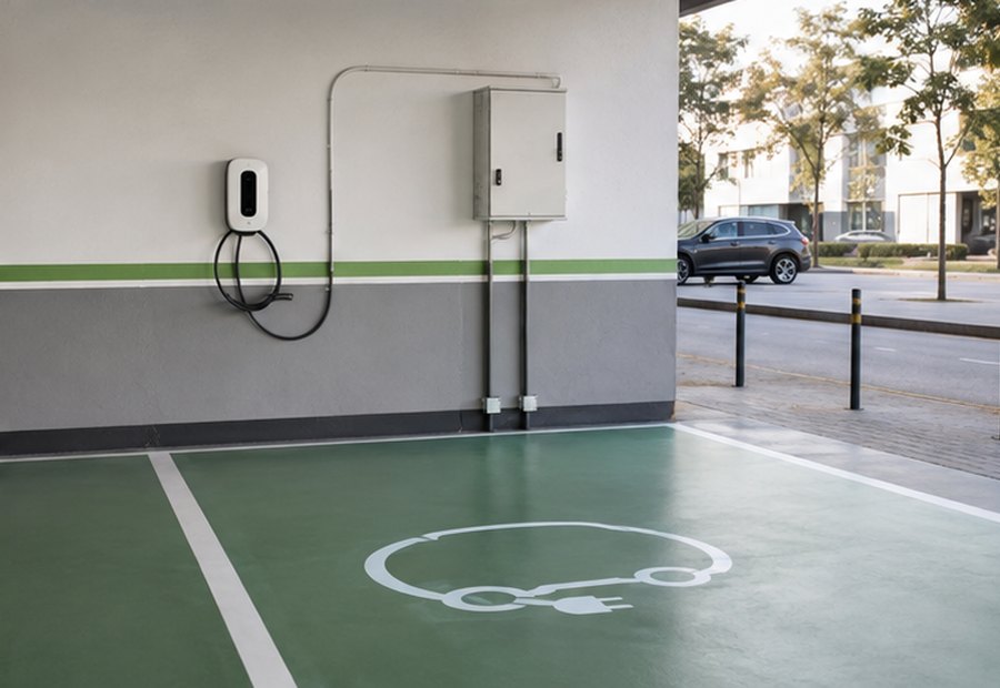 Imagen de Puntos de recarga de vehículo eléctrico: resultado final - Cierre eléctrico defendible