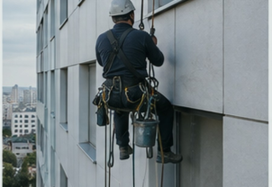 Imagen de Trabajos verticales y fachadas: trabajo en curso - Visita de riesgo